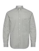 Reg Classic Poplin Gingham Shirt Tops Shirts Casual Green GANT