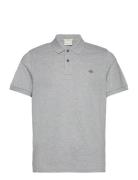 Reg Shield Ss Pique Polo Tops Polos Short-sleeved Grey GANT