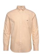 Reg Poplin Stripe Shirt Tops Shirts Casual Orange GANT