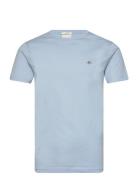 Slim Shield Ss T-Shirt Tops T-shirts Short-sleeved Blue GANT