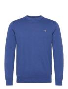 Classic Cotton C-Neck Tops Knitwear Round Necks Blue GANT