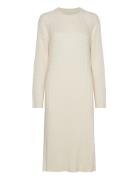 Cable C-Neck Dress Polvipituinen Mekko Cream GANT