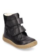 Boots - Flat - With Velcro Talvikengät Tarroilla Black ANGULUS