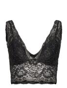 Nicole Bra Top Lurex Lingerie Bras & Tops Soft Bras Bralette Black Mis...