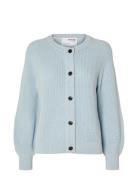 Slflola Ls Knit Cardigan Tops Knitwear Cardigans Blue Selected Femme