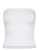 Tube Top Tops T-shirts & Tops Sleeveless White Gina Tricot