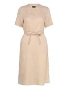 Casual Dress Polvipituinen Mekko Beige Brandtex