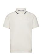 Contrast Tipping Ss Pique Polo Tops Polos Short-sleeved Cream GANT