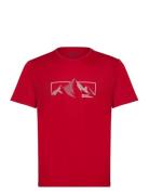 Peak Graphic T M Sport T-shirts Short-sleeved Red Jack Wolfskin