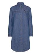 Shirt Dress Lyhyt Mekko Blue Lee Jeans