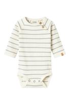 Nbmkail Ls Slim Body Lil Noos Bodies Long-sleeved Cream Lil'Atelier