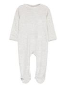 Striped Jersey Full Body W. Back Opening Pitkähihainen Body Grey Copen...