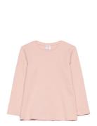 Top L S Basic Rib Tops T-shirts Long-sleeved T-shirts Pink Lindex