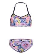 Bikini W. Halterneck, Aop Bikinit Multi/patterned Color Kids