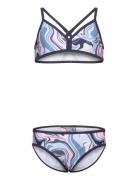 Jr. Bikini, Aop Bikinit Blue Color Kids