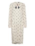 Punjabll Midi Dress Ls Polvipituinen Mekko Cream Lollys Laundry