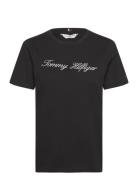 Nos Script Regular C-Nk Ss Tops T-shirts & Tops Short-sleeved Black To...