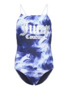 Marble Print Swimsuit Uimapuku Uima-asut Navy Juicy Couture