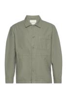 Gmnt Dyed Overshirt Tops Overshirts Khaki Green GANT