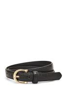 Crocodile Effect Belt Vyö Black Mango