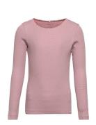 Nkfkab Ls Slim Top Tops T-shirts Long-sleeved T-shirts Pink Name It