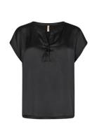 Sc-Thilde 43 Tops Blouses Short-sleeved Black Soyaconcept
