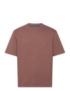 Niley Tops T-shirts Short-sleeved Brown HUGO BLUE