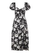 Gillian Midi Dress Polvipituinen Mekko Black Bardot