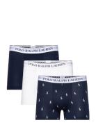 Classic Stretch-Cotton Trunk 3-Pack Bokserit Navy Polo Ralph Lauren