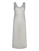 Metal Mesh Tank Dress - Cannie Polvipituinen Mekko Silver Rabens Sal R