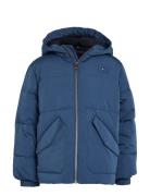 Monotype Padded Puffer Jacket Toppatakki Blue Tommy Hilfiger