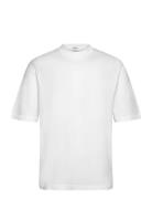 Mock Neck Cotton Tee Designers T-shirts Short-sleeved White Filippa K