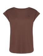 Studio Foundations Tee Sport T-shirts & Tops Short-sleeved Brown PUMA