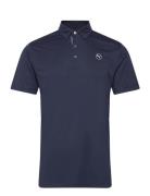 Pure Solid Polo Tops Polos Short-sleeved Navy PUMA Golf