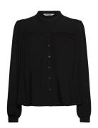 Sralori Shirt Tops Blouses Long-sleeved Black Soft Rebels