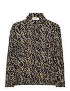 Felinemd Print Shirt Tops Shirts Long-sleeved Black Modström