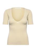 Fabia - Contour Knit Short Slv. Top Tops T-shirts & Tops Short-sleeved...