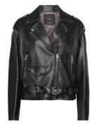 Over D Leather-Effect Jacket Nahkatakki Black Mango