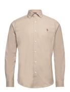 Uspa Shirt Flex Calvert Men Tops Shirts Casual Beige U.S. Polo Assn.