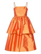 Tafetta Dream Dress Lyhyt Mekko Orange Bzr