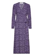 Cheslimd Print Wrap Dress Maksimekko Juhlamekko Purple Modström