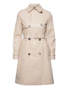 Leather-Effect Trench Coat Trenssi Takki Cream Mango