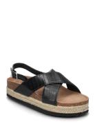 Slingback Matalapohjaiset Sandaalit Black Exani