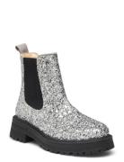 Booties - Flat - With Elastic Bootsit Nauhalliset Saapikkaat Silver AN...