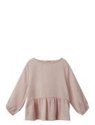 Nkfhanin 3/4 Sl Top Tops Blouses & Tunics Pink Name It