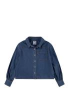 Levi's® Western Peasant Denim Shirt Tops Shirts Long-sleeved Shirts Bl...