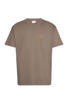 Late Night Service T-Shirt Tops T-shirts Short-sleeved Brown Les Deux