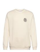 Globe Sweatshirt Tops Sweat-shirts & Hoodies Sweat-shirts Cream Les De...