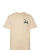 Halo Map T-Shirt Tops T-shirts Short-sleeved Beige HALO