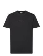 Monologo Tee Tops T-shirts Short-sleeved Black Calvin Klein Jeans